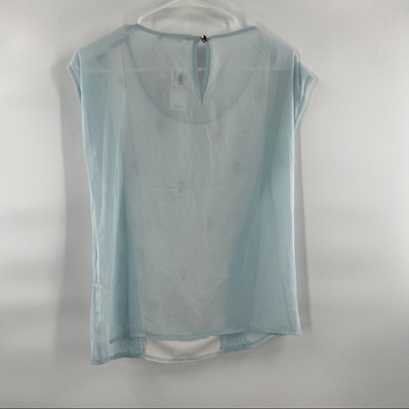 Lucy Paris blue white bedazzled blouse top size S - Picture 4 of 11